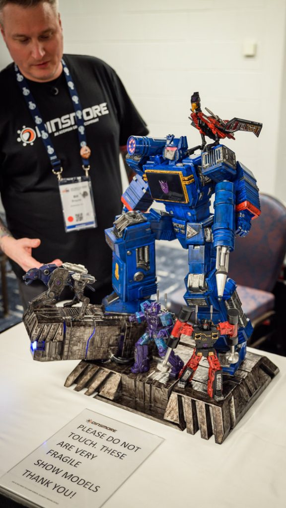 Bill Braune with his Transformers entry in the 2023 Technical Competition. Photo via AMUG.