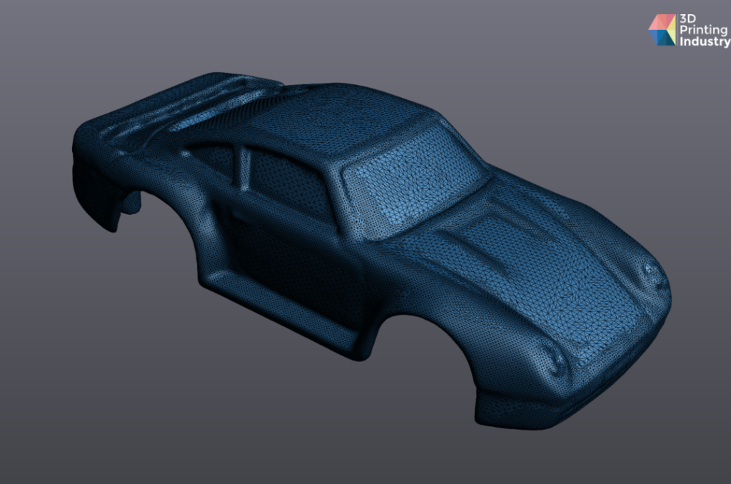 Car shell Scan results and scanned object. Images and photos by 3D Printing Industry.