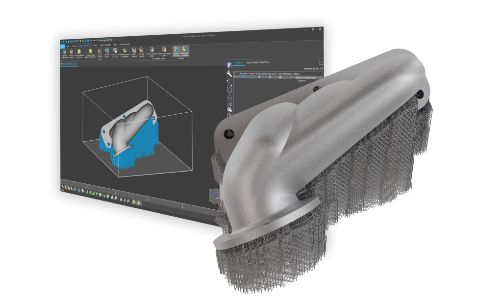 e-Stage for Metal+ software streamlines data preparation. Image via Materialise.