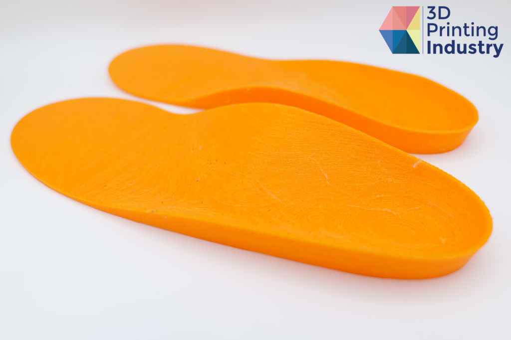 Kobra 2 Max 3D printed TPU insoles. Photos by 3D Printing industry.