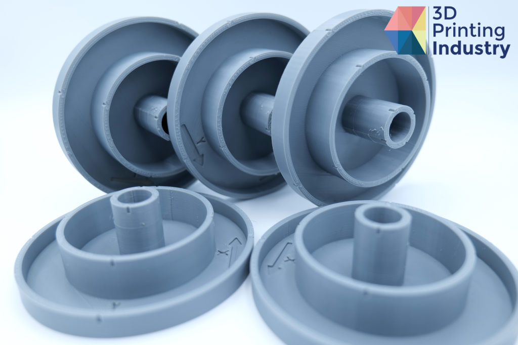 Kobra 2 Max 3D printed circular trajectory test parts. Photos via 3D Printing Industry.