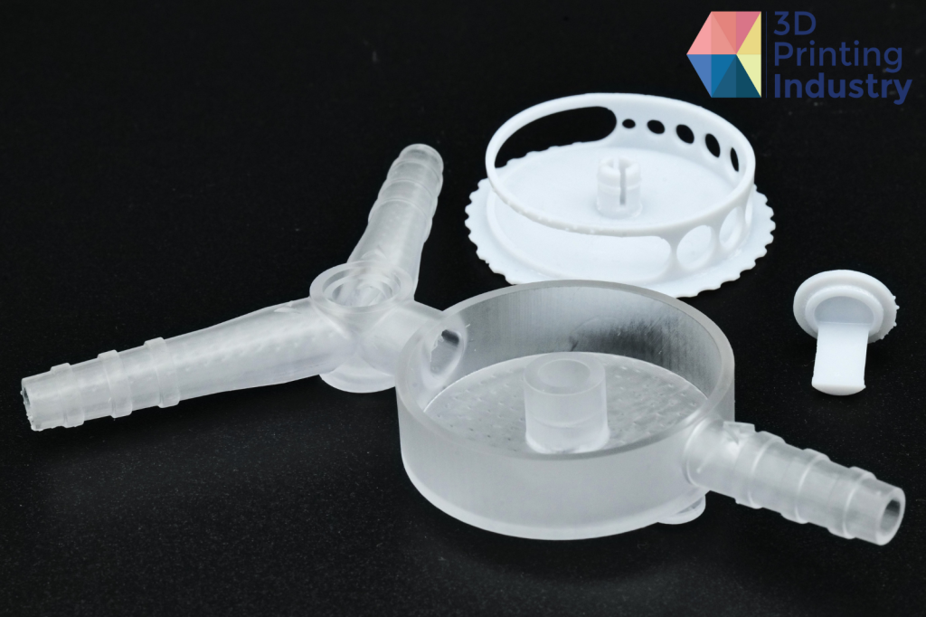 UltraCraft Reflex 3D printed oxygen splitter and regulator test part. Photos by 3D Printing Industry