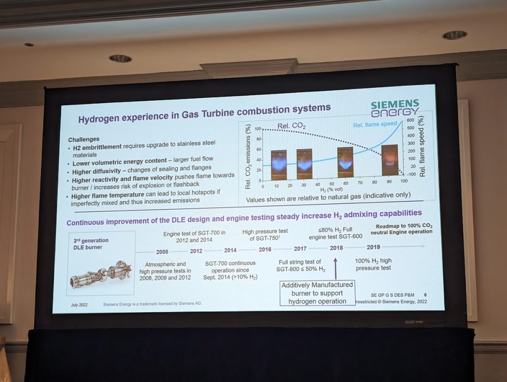 Siemens Energy timeline and hydrogen experience. Photo by Michael Petch.