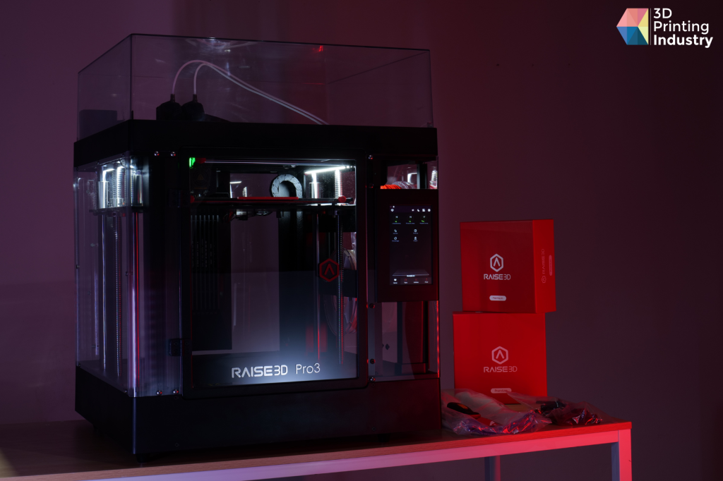 The Raise3D Pro3 3D printer. Photo by 3D Printing Industry.