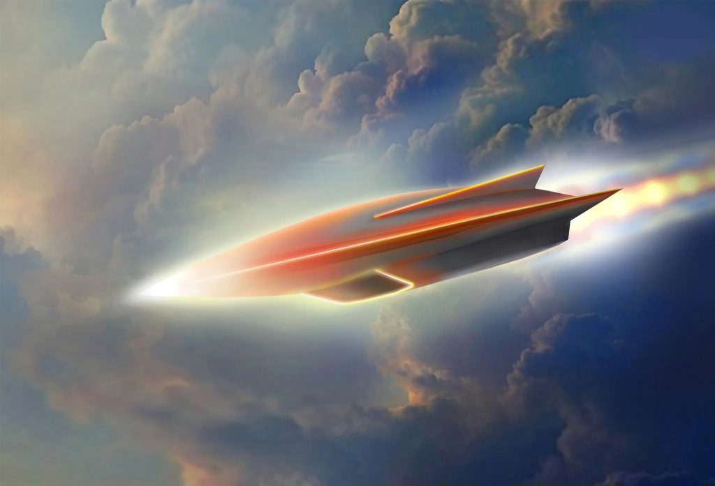 Artistic render of a hypersonic weapon. Image via Aerojet Rocketdyne.