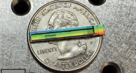 A fabricated and packaged photonic chip. Photo via Nature Light Science and Applications.