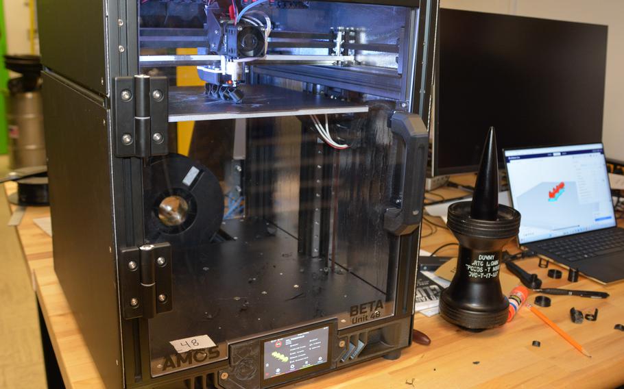 An FDM 3D printer used by the US Marine Corps during RIMPAC. Photo via Wyatt Olson/Stars and Stripes