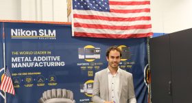 Andre Thiemann, Vice President of Production at Nikon SLM Solutions, at the ribbon-cutting for the new South Carolina facility. Photo: Nikon SLM Solutions.