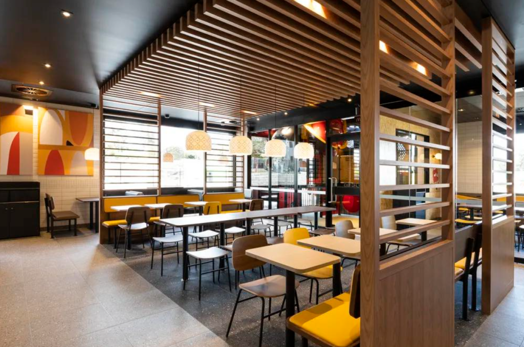 McDonald's partners with Philips MyCreation for innovative lighting. Photo via Philips MyCreations. 