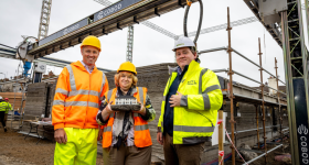 From left to right - Patrick Diviney (Commercial Manager, Roadstone), Joan Martin (Chief Executive, Louth Co. Council), Justin Kinsella (MD & Co-Founder, HTL). Photo via HTL.