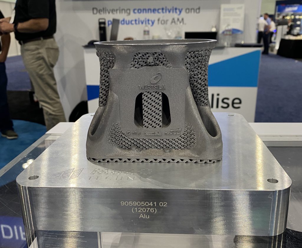 Wärtsilä's 3D printed cylinder head. Photo by 3D Printing Industry.