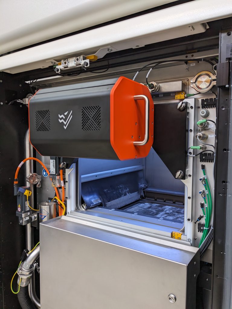 An AMiRIS unit mounted on a MetalFAB G2 3D printer. Photo via Additive Assurance.