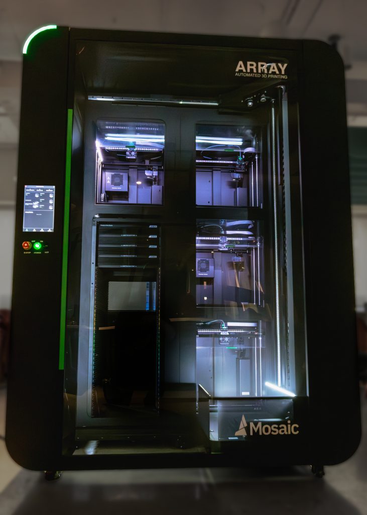 A Mosaic manufacturing Array 3D printing system. Photo via Mosaic Manufacturing.