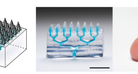 Microfluidic enabled microneedle patch. Image via PNAS.