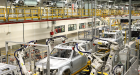 The production line at JLR's production plant in Nitra, Slovakia. Photo via JLR