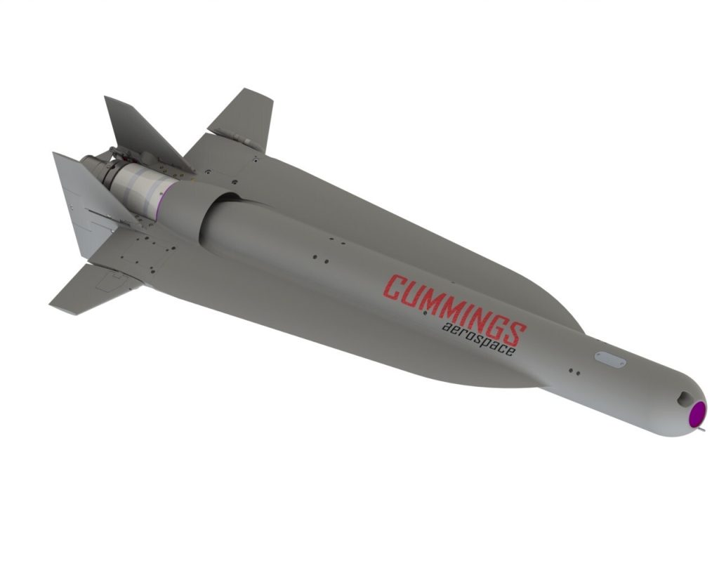 Hellhound turbo-jet-powered loitering munition. Image via Cummings Aerospace