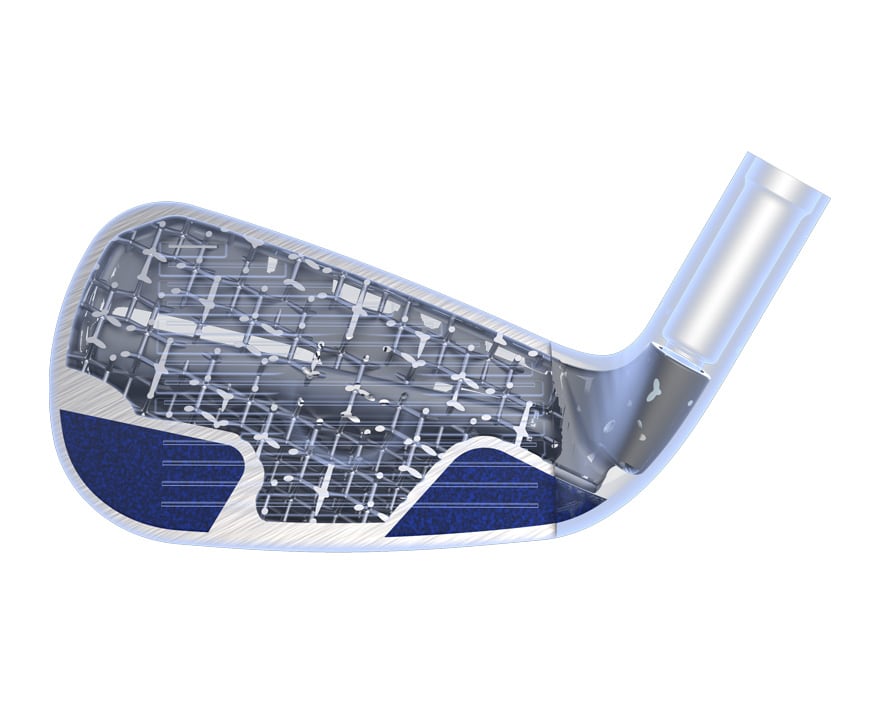 The 3D printed Tour Iron's internal lattice structure. Image via Cobra Golf.