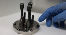 Metal 3D printed part from space. Photo via ESA.