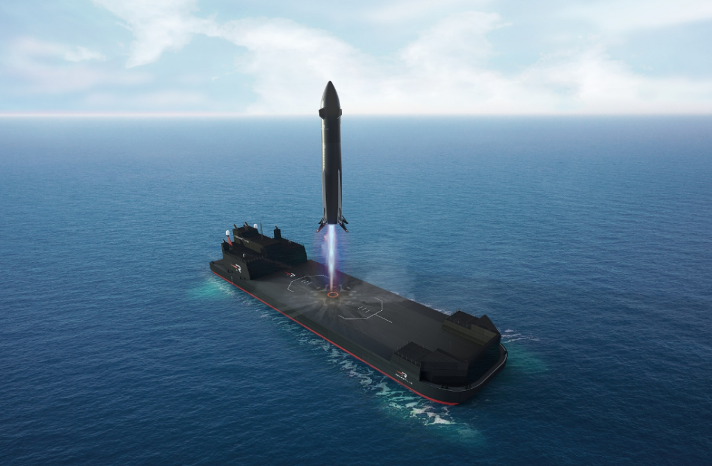 The sea-based landing platform for Neutron rockets returning to Earth. Photo via Rocket Lab.