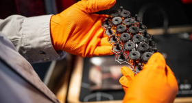 3D printed part made with DF2+. Photo via Würth Additive Group.