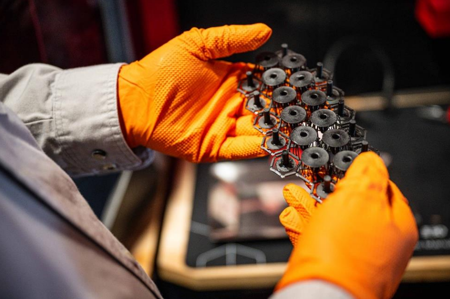 3D printed part made with DF2+. Photo via Würth Additive Group.