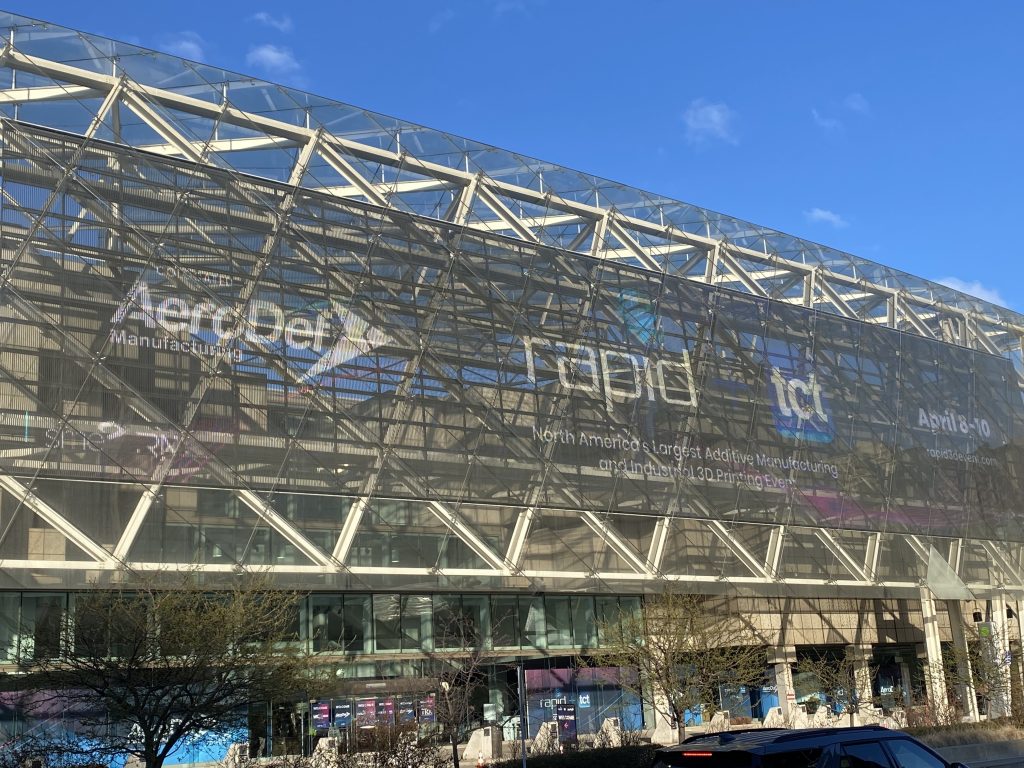 RAPID + TCT sign at Huntington place. Photo by 3D Printing Industry