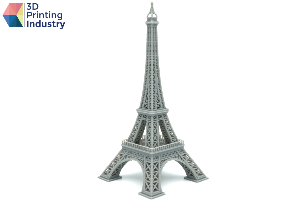 3D printed Eiffel Tower test file. Photo by 3D Printing Industry.
