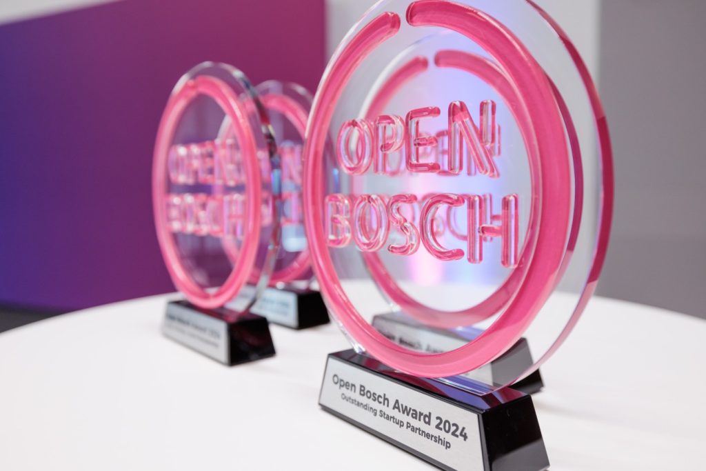 The Open Bosch Award recognizes outstanding startup partnerships integrated through Bosch’s Open Bosch collaboration program. Photo via Bosch.