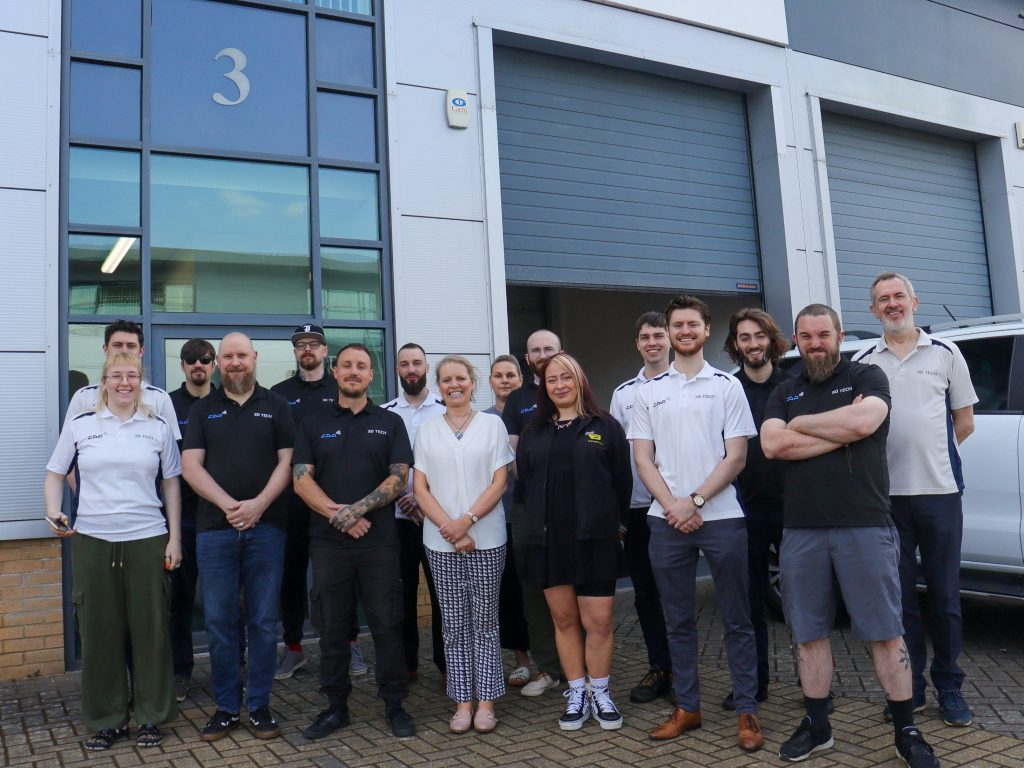 CDG 3D TECH team outside Basingstoke AM Centre. Photo via CDG 3D TECH.