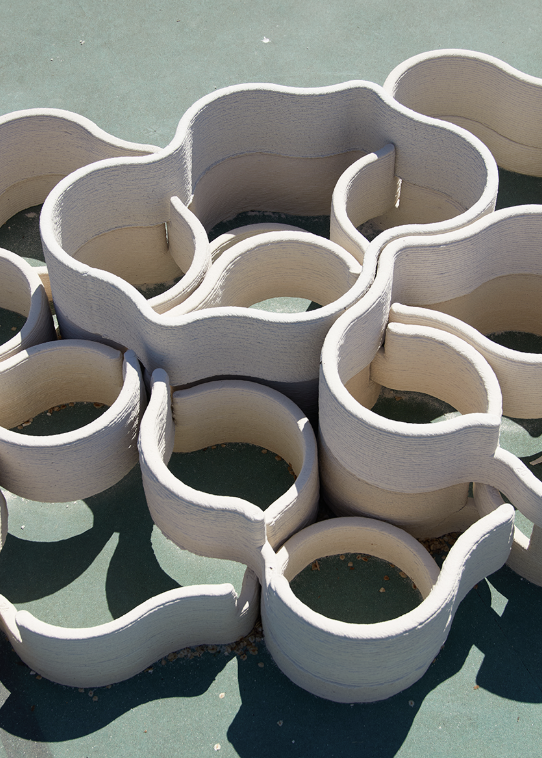 Modular Blocks in the Flower in San Servolo. Photo via Mario Cucinella Architects (MCA).