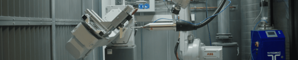 Titomic Kinetic Fusion (TKF) system deployed for high-speed cold spray additive manufacturing. Photo via Titomic.