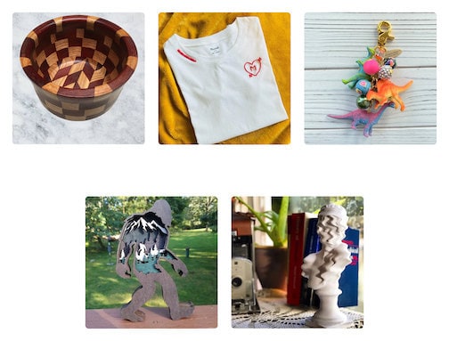 Examples of items that qualify as ‘made by a seller’ on Etsy. Image via Etsy.