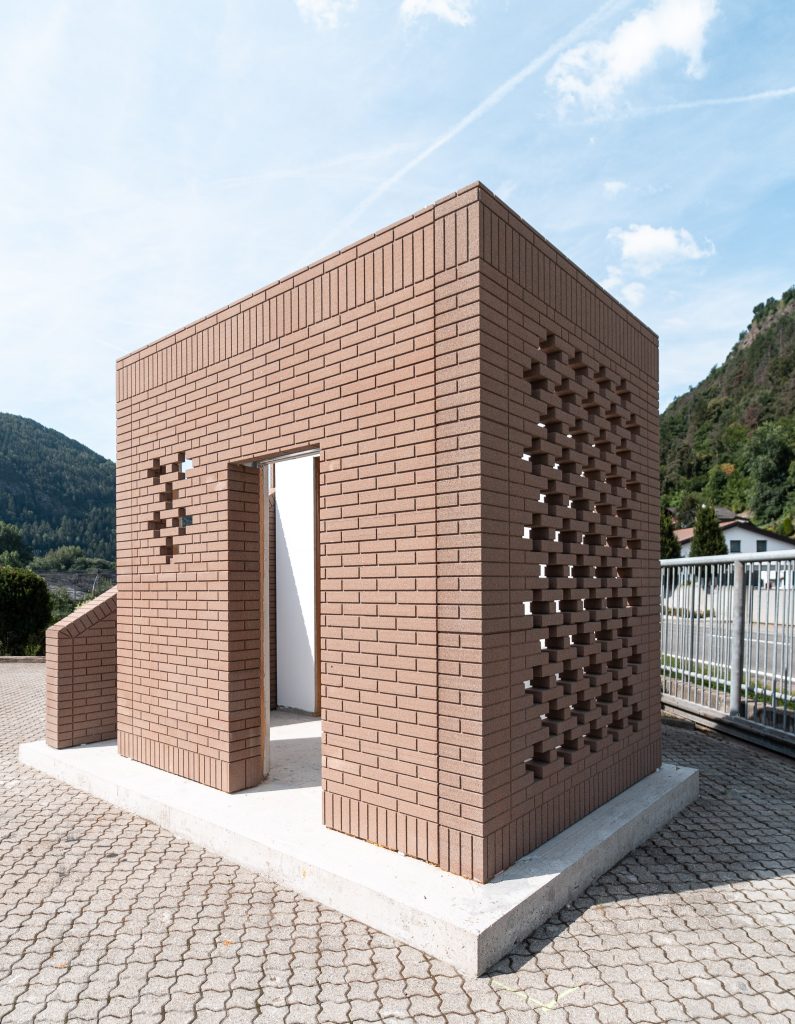 SPI-printed architectural façade prototype. Photo via Progress Group.