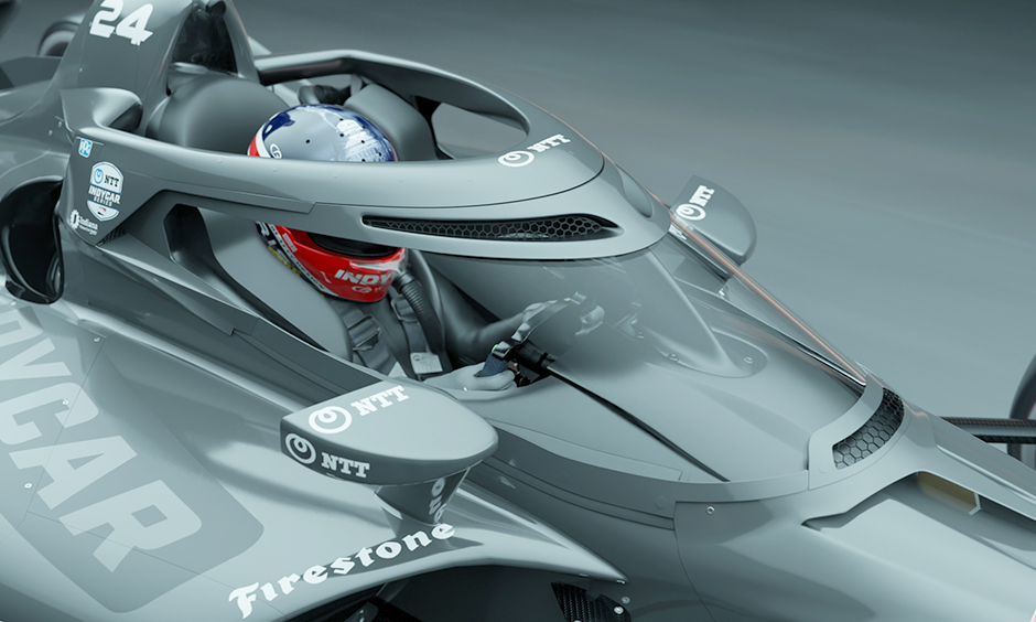 The INDYCAR Aeroscreen Version 2.0, Image via NTT INDYCAR SERIES