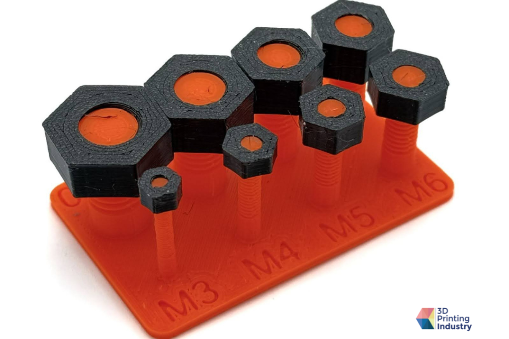 3D printed Small and precise parts test. Photo by 3D Printing Industry.