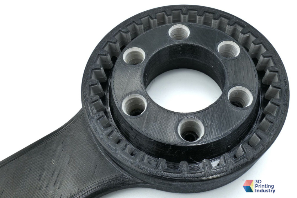 3D printed motorcycle clutch basket locking too. Photos by 3D Printing Industry.