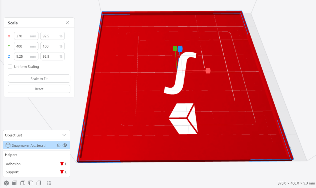 3D printed perimeter test in the Luban slicer. Image by 3D Printing Industry.