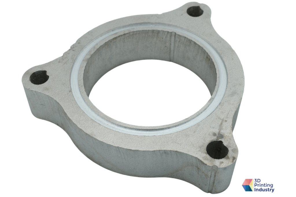 CNC-engraved aluminum part. Photos by 3D Printing Industry.