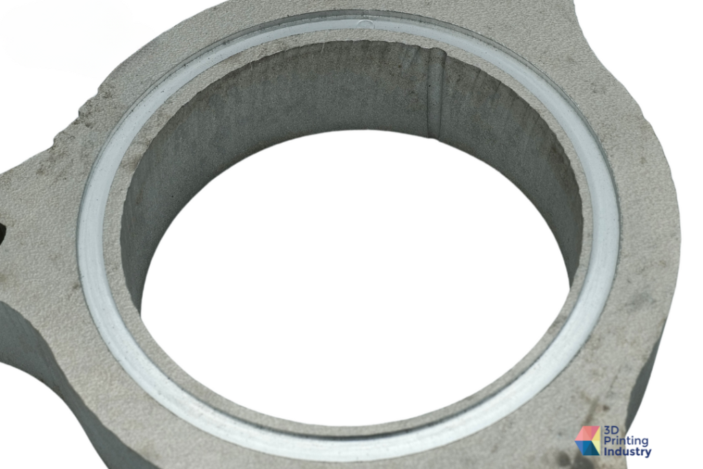 CNC-engraved aluminum part. Photos by 3D Printing Industry.