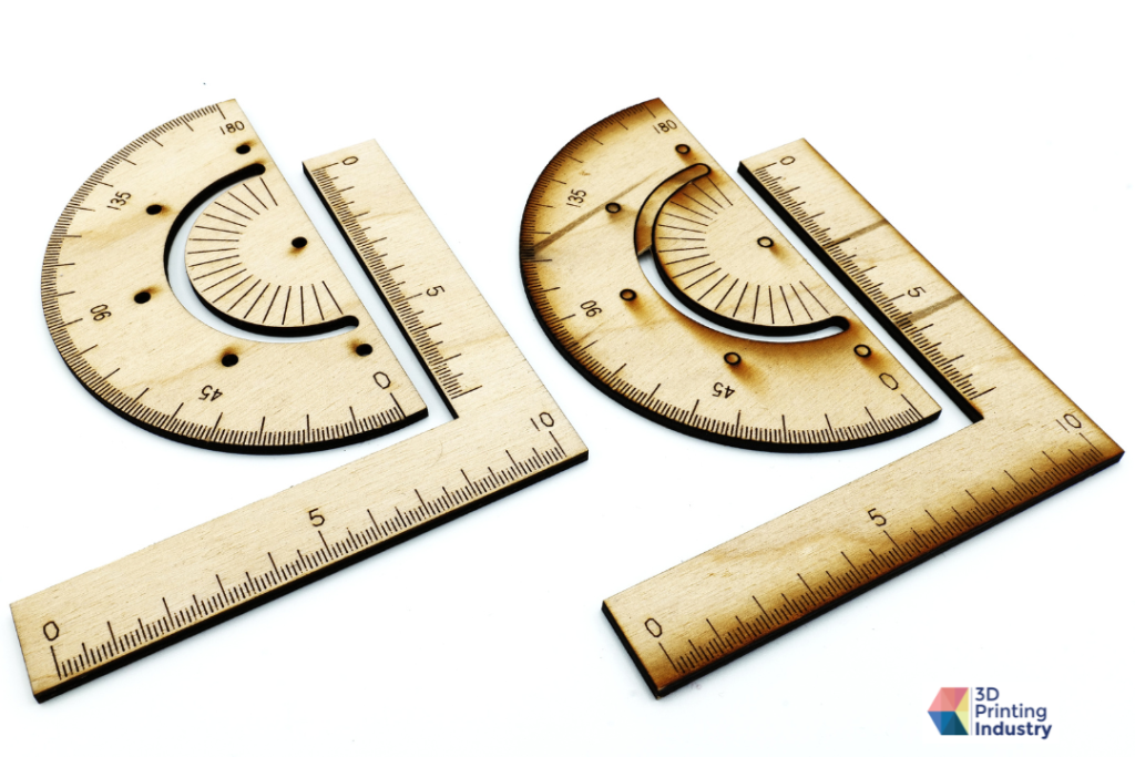 Laser engraving test file. Photos by 3D Printing Industry.