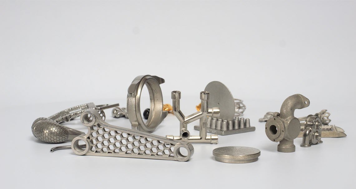 Metal parts 3D printed using XJet's technology. Photo via XJet.