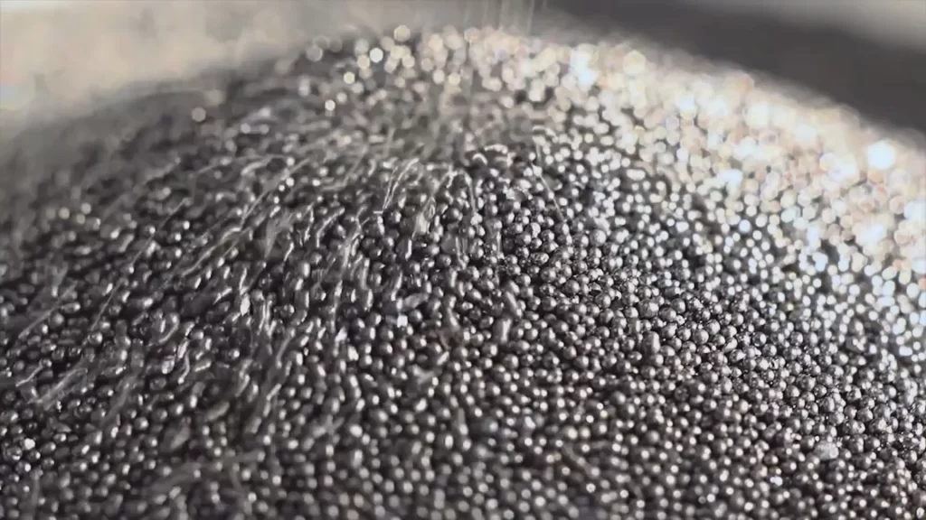 Close-up view of Tekna’s Ti64 titanium alloy powder. Image via Tekna.