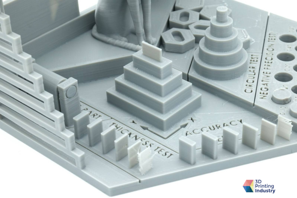 Snapmaker Artisan 3D printed 3DPI test. Photos by 3D Printing Industry.