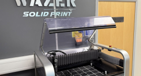 The WAZER Pro’s gantry, nozzle, and pump. Photos by 3D Printing Industry