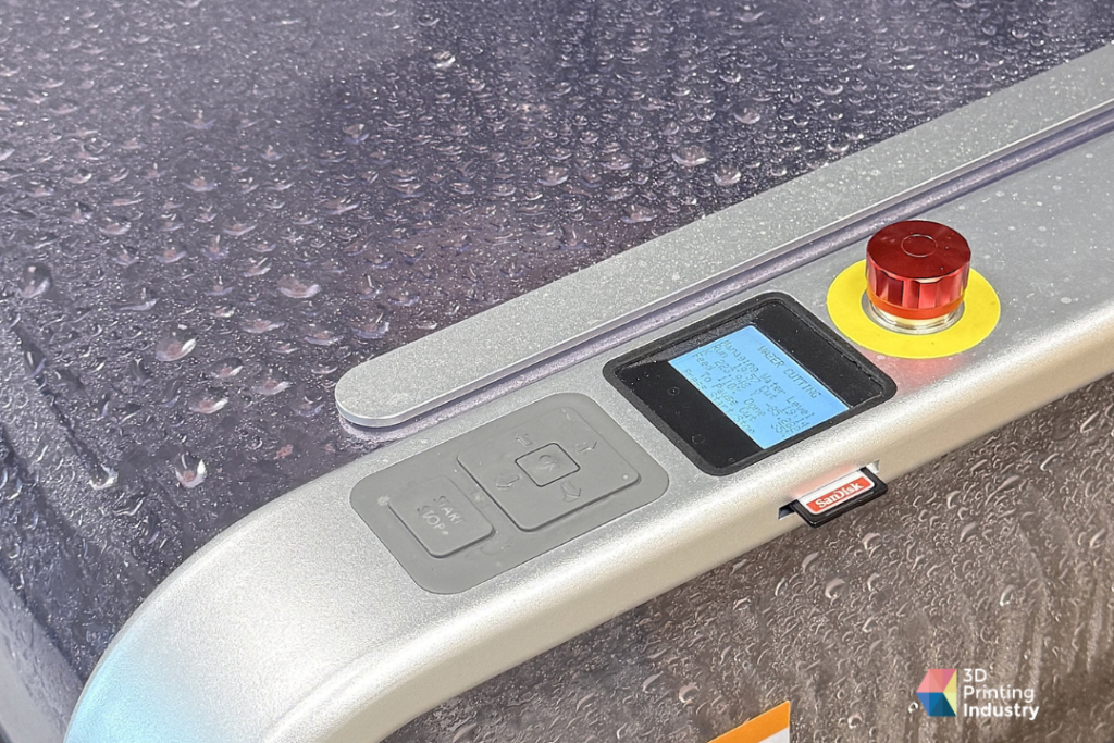 WAZER Pro control panel. Photo by 3D Printing Industry.