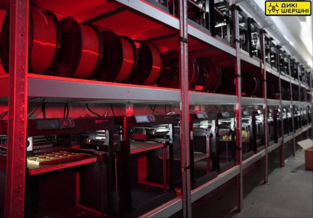 Wild Hornets' 3D print farm. Photo via Wild Hornets.