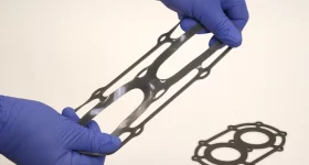 Silicone gaskets 3D printed using P3 Silicone 25A material. Photo via Stratasys.