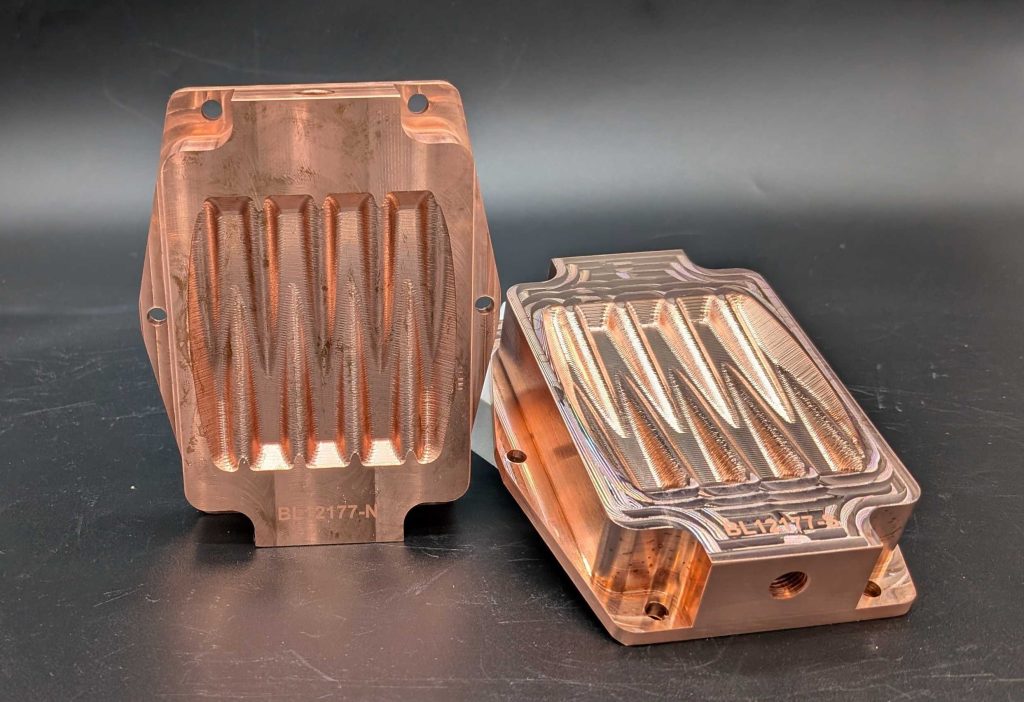 Alloy Enterprises' copper cold plates. Photos via Alloy Enterprises.