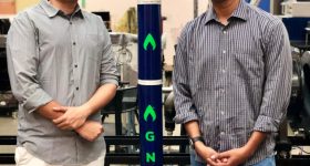 (L-R): Co-Founder and COO, Moin SPM with Srinath Ravichandran, Co-Founder and CEO of AgniKul Cosmos. Photo via Business Standard.