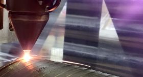 Additive manufacturing of rocket engine components using DED technology. Photo via Skyrora.